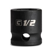CAPRI TOOLS 1/2 in. Stubby Impact Socket, 3/8 in. Drive, 6 Point, SAE CP53454